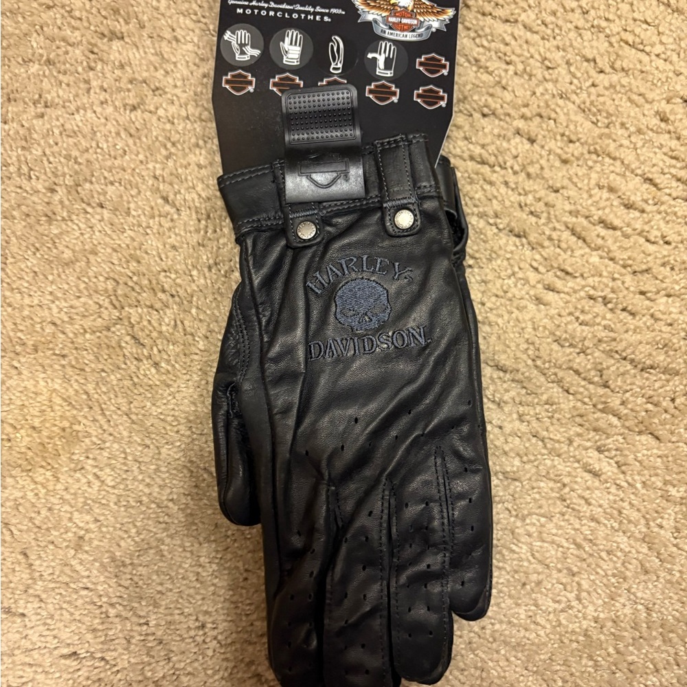 Harley-Davidson Perforated Black Riding Gloves